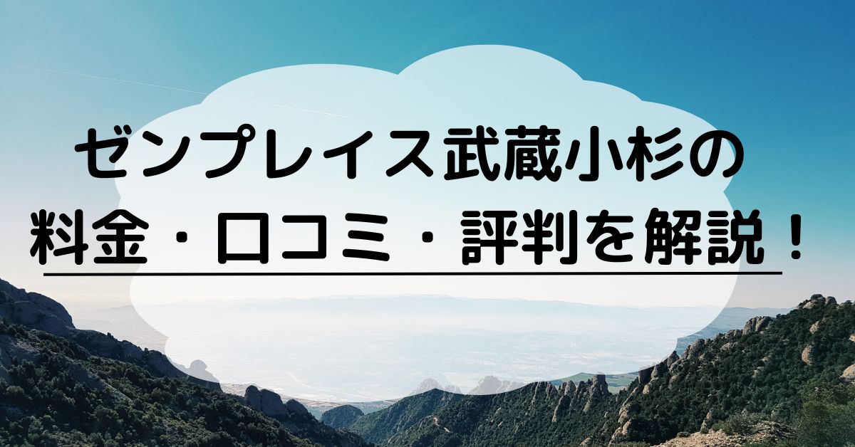 ゼンプレイス武蔵小杉の料金・口コミ・評判を解説！初めての方へおすすめ情報